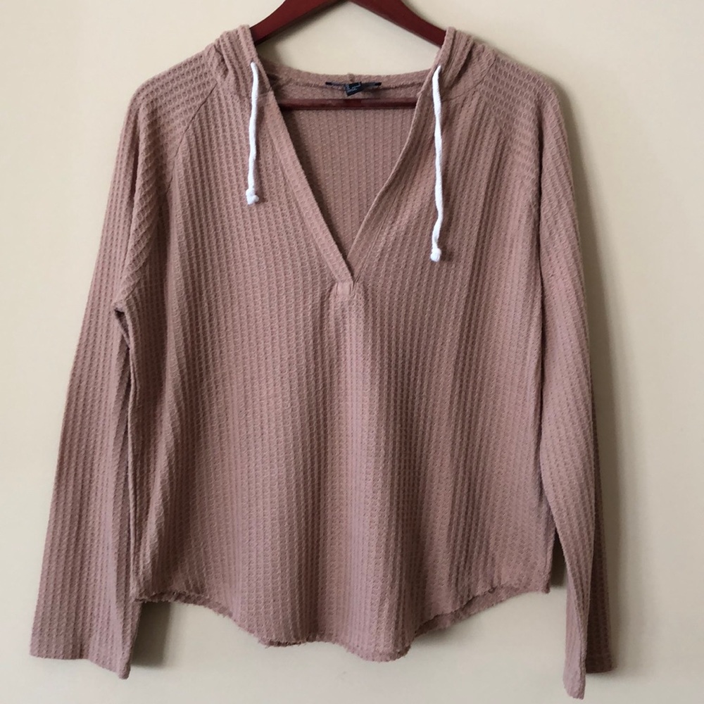 Forever 21 waffle knit hooded pullover
